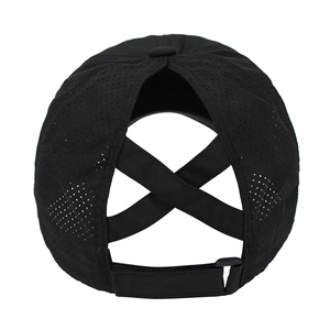 Casquette de baseball unisexe pour adultes, 6 panneaux, en coton noir uni, ajustement réglable, style décontracté - Product Image 6