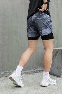 Pantalones Cortos Transpirables 2 en 1 para Hombre, Pantalones Cortos de Entrenamiento para Gimnasio, Talla Grande, Novedad - Product Image 3