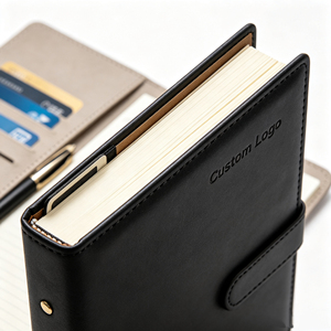 Custom Logo PU Leather Notebook with Phone Holder Card Pocket Pen Loop Business Gift <b>Journal</b> for Corporate Gift - Product Image 3