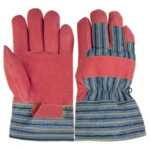 Guantes de Trabajo de Cuero Vacuno de Primera Calidad, Duraderos, con Puño Reforzado de Goma, Protección Industrial, Estilo Canadiense - Product Image 4