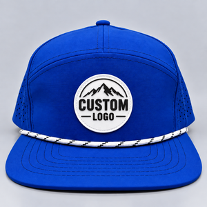 Gorra de Golf Premium Personalizada de 5 Paneles, Corte Láser, Transpirable, con Cierre a Presión, Logotipo de Goma Personalizado, Venta al Por Mayor, Fabricante OEM ODM de Vietnam - Product Image 1