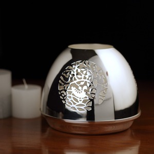 Portavelas de latón plateado para velas de té |   Portavelas Hecho a Mano | Farol Decorativo para Decoración del Hogar |   PORTA LUCES DE TÉ NATURALES - Product Image 1