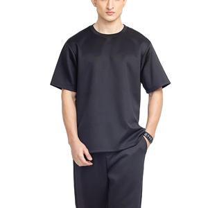 Camiseta de manga corta con cuello redondo de algodón 100% para hombre al por mayor, camisetas informales holgadas de Color sólido para hombre, gran oferta, camisas en blanco - Product Image 1