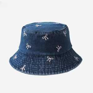 Unisex Adjustable Bucket Hat 3D Embroidery Solid Color 100% Cotton Canvas Breathable Casual Adult Four Seasons 56-58CM - Product Image 6