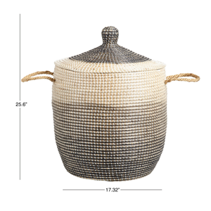 Wholesale Vietnam Seagrass <b>Baskets</b>, High-Quality Large Handwoven Laundry Hamper, Bulk Export Nice Style Storage <b>Baskets</b> - Product Image 2