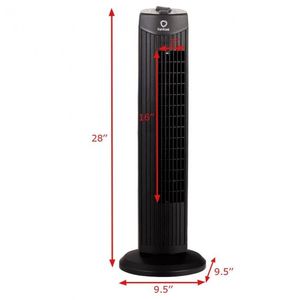 Ventilador de torre oscilante sin aspas Fantask de 28 pulgadas, silencioso, 35W, con pedestal - Product Image 4