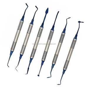 Ensemble d'instruments dentaires en acier inoxydable composite Medivolve, outils de remplissage en plastique, 6 pièces, certifiés CE - Product Image 1