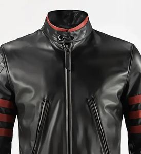 <b>Top</b> <b>High</b> Demand Men Winter Fashion <b>Leather</b> Jacket Stand Collar Front Logo Windproof Waterproof Casual Streetwear Supplier 2026 - Product Image 5