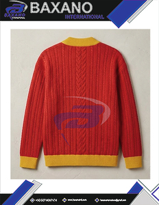 NSPDK Sorority Cardigan <b>Sweater</b> Red & Yellow Embroidery Stylish College Apparel for Women Knitwear Casual Acrylic Knit <b>Sweater</b> - Product Image 6