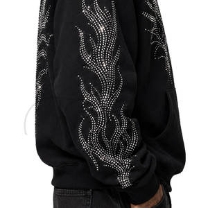 Men's Vintage Acid Washed Fleece 100% Cotton Eco-Friendly Breathable <b>Winter</b> <b>Hoodie</b> Pullover Distressed Paint Embroidered - Product Image 3