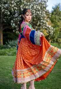 Robe de mariée afghane moderne et légère pour femme avec appliques et dentelle, longueur genou, silhouette trapèze, prix de gros - Product Image 3