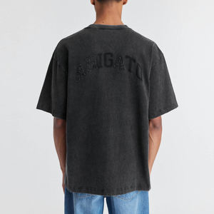 Ensemble de T-shirts en coton surdimensionnés pour hommes True Real Studio, imprimé lettres marron, décontracté, manches courtes, coupe jersey, respirant, col rond - Product Image 6
