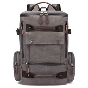 Vintage <b>Canvas</b> Travel <b>Backpack</b> Waterproof Laptop Bag Large Capacity Zipper School Rucksack Outdoor Daypack - Product Image 2