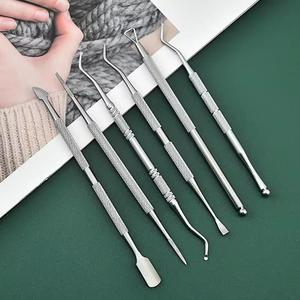 MORJE Surgical Dual-End Stainless Steel Nail <b>Cuticle</b> Pusher Set Reusable Manicure <b>Tool</b> for Salon Use - Product Image 1