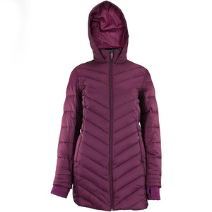 Women's Knee-High Puffer Coat 1V1 High Quality Down <b>Jacket</b> Hooded Collar Zipper Decoration Short - Product Image 1