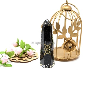 Orgonite Améthyste Baguette de Massage Énergie Lisse Belle Top Vente Orgonite Cristal Quartz Avec Air Symbole Gravé - Product Image 6