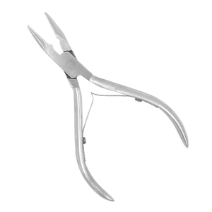 Pince professionnelle en acier inoxydable argenté pour extensions de cheveux avec dents, outils pour extensions capillaires à vendre - Product Image 4