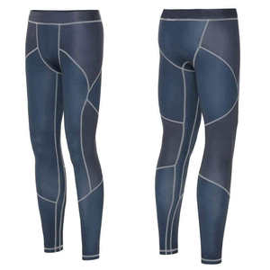 <b>Men</b> Compression Tights Full Length Contrast Stitch Four Way Stretch High Waist Solid Yoga <b>Leggings</b> - Product Image 4