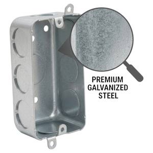 Caja de Conexiones de Acero Galvanizado de Alta Calidad, de Una Sola Unidad, 1 mm de Espesor, con Aberturas de 1/2 Pulgada, 89x51x38 mm, Anticorrosión y Resistente al Fuego - Product Image 1