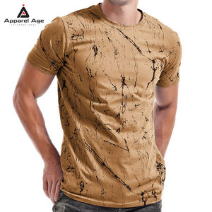 เสื้อยืดพิมพ์ลายกราฟิกโลโก้ตามสั่งขายส่ง ผ้าฝ้าย 100% คอกลม ทรงหลวม บริการ OEM แบบกำหนดเอง เสื้อยืดสีพื้นสำหรับผู้ชาย - Product Image 4