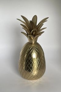 Centro de mesa decorativo de latón con forma de piña para mesa de comedor, consola de sala de estar y decoración de hogar de lujo. - Product Image 2