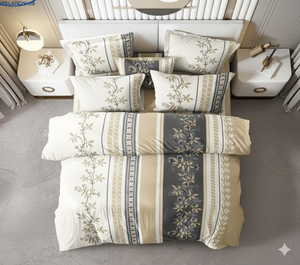 Parure de lit de luxe moderne en polyester tissé pour lit King Size – Drap-housse et taies d'oreiller résistants à la décoloration – Collection Hôtel - Product Image 4