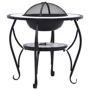 Azul y Blanco 26,8 \ "Cerámica Mosaico Fire Pit Table - Product Image 5