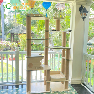Árbol de Escalada para Gatos con Cuerda Natural, Plataformas y Postes para Rascar, Área de Juegos Interior para Gatos - Eco2go Vietnam - Product Image 4