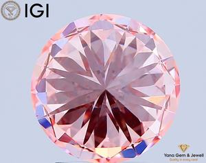 เพชร CVD ผลิตในห้องปฏิบัติการ 2.50 กะรัต พร้อมใบรับรอง IGI ขนาด 8.66 มม. ทรงกลม เจียระไนแบบกลม ความสะอาดระดับ VS1 สีชมพูสดใสแฟนซี สำหรับเครื่องประดับระดับพรีเมียม - Product Image 5