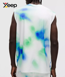 เสื้อกล้ามออกกำลังกายผู้ชาย XEEP รุ่น XC-GTT-51 ระบายอากาศได้ดี แห้งเร็ว พิมพ์ลายแบบ Heat-Transfer ผ้าถัก 100% คอตตอน คอกลม สีพื้น - Product Image 4
