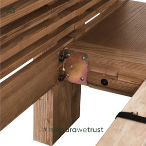 Cadre de lit double en teck massif sur mesure, sculpté à la main, confortable, moderne, minimaliste, mobilier indonésien OEM ODM - Mai - Product Image 5
