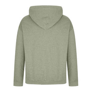 Sudadera con Capucha Verde Lisa Oversize de Forro Polar Grueso, Estilo Urbano, con Logotipo Personalizado, de Algodón, Cálida para Invierno, Casual, OEM ODM - Product Image 5