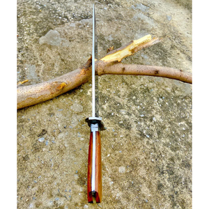 Couteau Bowie forgé à la main, lame en acier à haute teneur en carbone, manche en bois de rose avec étui en cuir sur mesure - Product Image 3