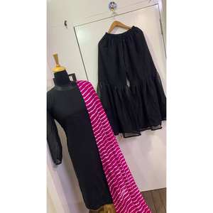 Beau haut bas et ensemble Dupatta pour femmes avec bordure élégante pour les fêtes - Product Image 4