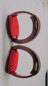Estribos de aluminio TAVO con almohadilla de goma negra para equitación, estribos duraderos para montar a caballo. - Product Image 2
