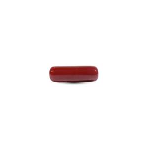 High Quality 8.25 Ct Synthetic Red Coral Oval Cabochon Loose Gemstone for Jewelry - Product Image 1
