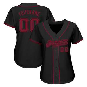 New Arrival Sublimation Design Printed Softball Jersey Customer's Own Team Name Short Sleeve Button <b>Down</b> Custom Baseball Shirt - Product Image 3