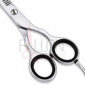 Thinning Scissors Stainless Steel 30 Teeth Blunt Tip Right Handed <b>Long</b> <b>Handle</b> Rubber Grip Hair Cutting <b>Shears</b> - Product Image 5