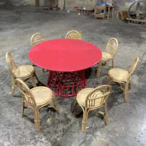 ชุดโต๊ะและเก้าอี้สำหรับงานปาร์ตี้กลางแจ้งวัสดุธรรมชาติเป็นมิตรต่อสิ่งแวดล้อม - Product Image 4