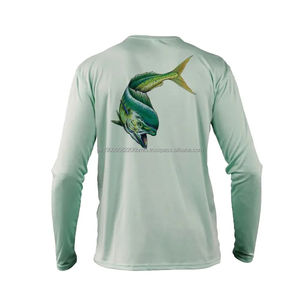 EVELYN OEM ODM Transpirable Poliéster Ocio Pesca Camisa Manga larga con capucha OEM ODM Protección UV Señuelo Traje de pesca Verano - Product Image 5