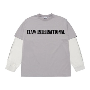 เสื้อยืดแขนยาวลายพรางสองชั้น ยูนิเซ็กส์ สีพื้น แขนยาว ผ้าฝ้าย 100% สไตล์ลำลอง ทรงโอเวอร์ไซส์ เสื้อสตรีทแวร์ - Product Image 2