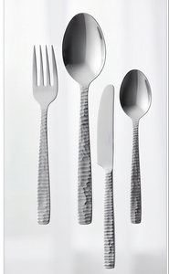 Ensemble de couverts en acier inoxydable argenté, vaisselle haut de gamme pour une table moderne, élégante et pour un usage domestique - Product Image 3
