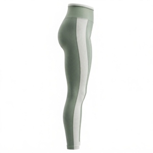 Leggings de sport pour femmes, taille haute, longueur intégrale, sans couture, légers, fins, tricotés, extensibles, respirants, confortables - Product Image 5