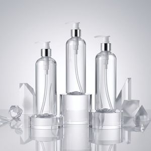 Botella Redonda de PET de 500 ml para Loción, Dispensador de Bomba de Plástico Transparente para Champú, Gel de Ducha, Cuidado de la Piel, Envase Cosmético, Fábrica en Vietnam - Product Image 5