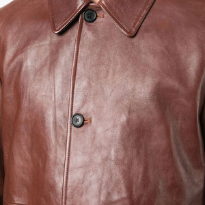 Camisa de Cuero Estilo Vaquero de Diseño Moderno, Acabado Liso, Corte Relajado, Prenda de Moda - Product Image 6