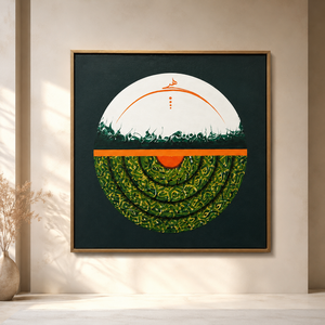 Peinture artisanale Équilibre Divin, Œuvre d'art paysagère originale moderne, Peinture sur toile peinte à la main, Décoration murale sur toile - Product Image 1
