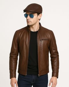 Gorra de Cuero Premium para Hombre – Gorra Casual Vintage de Ocho Paneles - Product Image 3