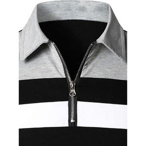 Polo d'hiver pour homme de haute qualité, 100 % coton, tissu respirant, avec poche, séchage rapide, teinture unie - Product Image 4