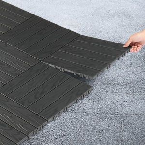 Set di 27 Piastrelle Incastrabili in Plastica 30x30 cm, Pavimentazione Impermeabile per Interni ed Esterni, Patio - Product Image 5