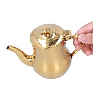 Théière sifflante en laiton émaillé de qualité supérieure, compatible avec les cuisinières à gaz, avec sifflet de sécurité, pour usage domestique et hôtelier - Product Image 1